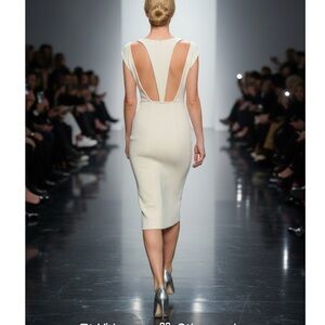 Herve ledger y2k bandage halter cutout dress